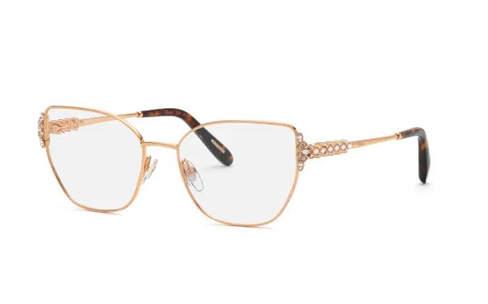 Chopard Donna VCHM17S 08FC Montature da vista Metallo Oro Geometrica