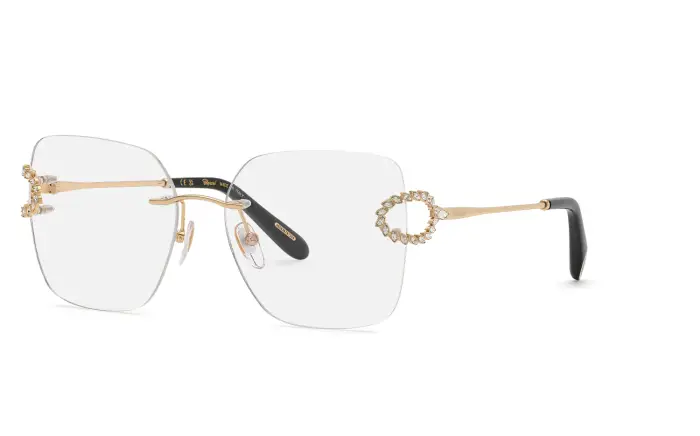Chopard Donna VCHM19S 300 Montature da vista Metallo Oro Squadrata