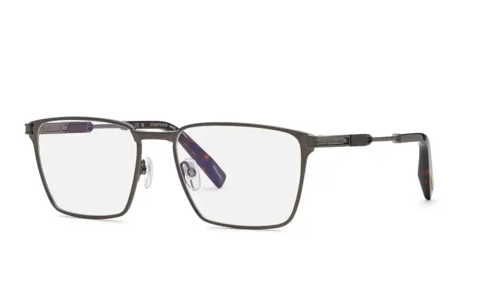 Chopard Uomo VCHM09 568 Montature da vista Metallo Grigio Squadrata
