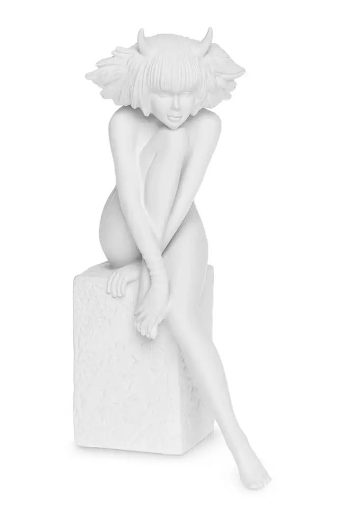 figurina decorativa Byk 23 cm Bianco