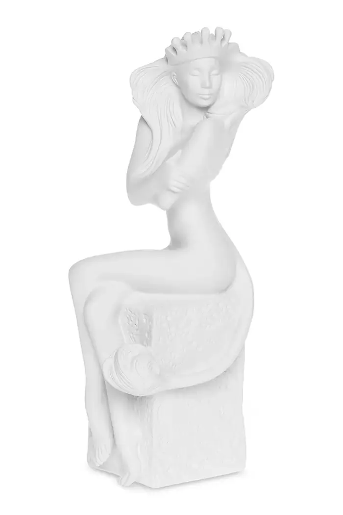 figurina decorativa Lew 24 cm Bianco