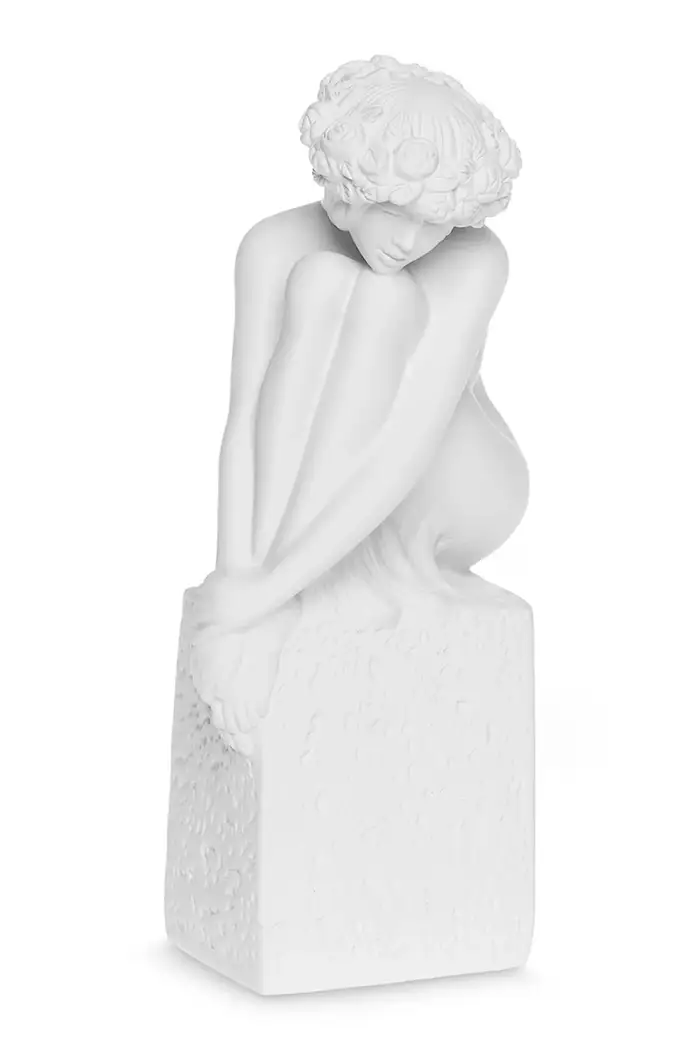 figurina decorativa Panna 21 cm Bianco