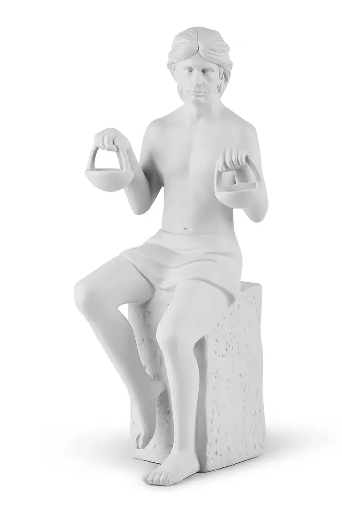 figurina decorativa Waga 26 cm Bianco