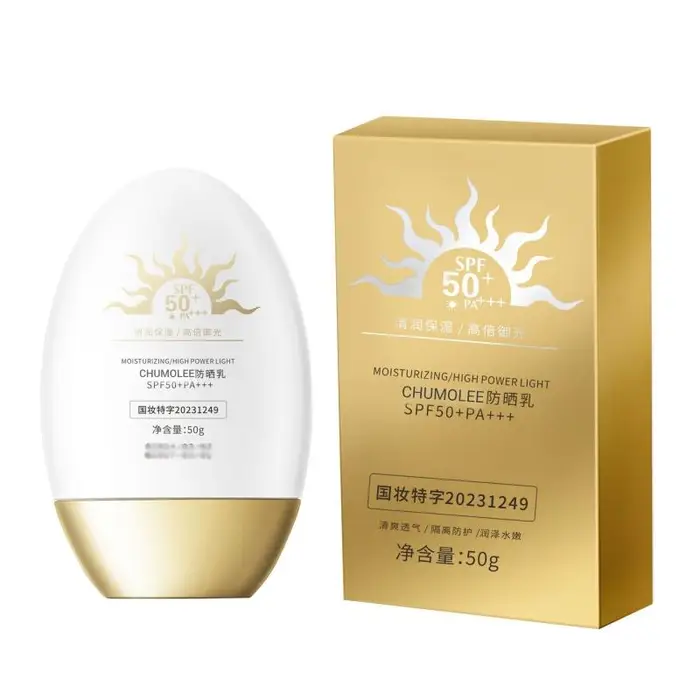 1/2 lozione solare per viso e corpo da 50 g, SPF50+PA+++, protezione solare per il corpo e protezione UV 1pc