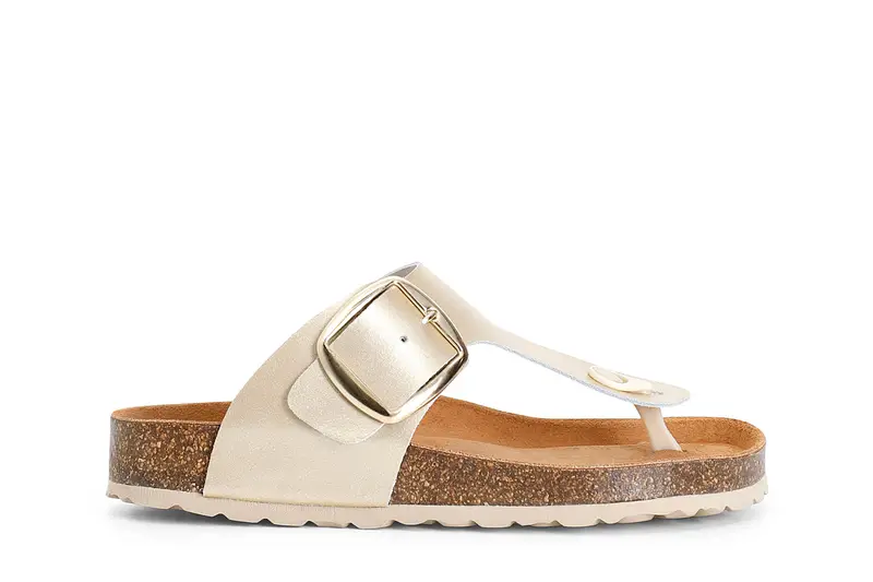 CafèNoir ciabatta donna infradito con fibbia platino