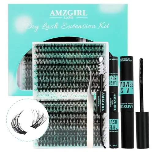 Augesak Ciglia Finte Ciuffetti, 320 Pezzi Kit Extension Ciglia, 30-40D Lash Cluster, Ciuffetti Ciglia Finte Kit per Ragazze e