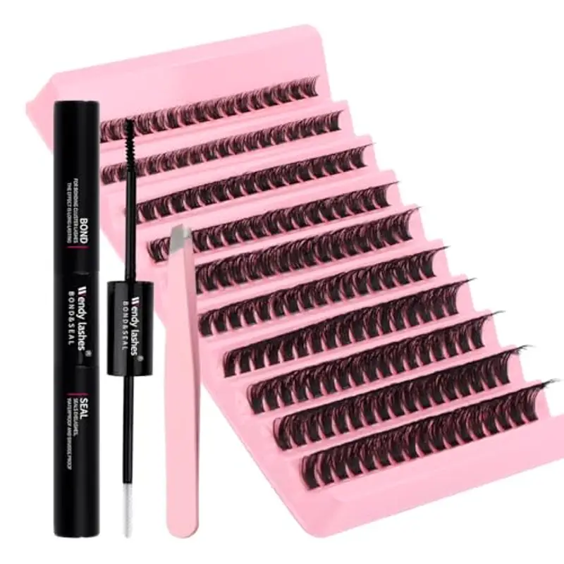 WENDY LASHES Ciglia Finte Ciuffetti Kit 80D Wispy Extension Ciglia 8-16mm Naturali D Curl Kit Ciglia Extension Fai Da Te per Principianti