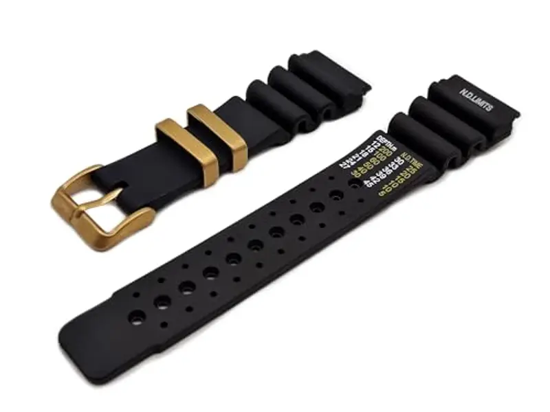 Generico Cinturino Gomma compatibile con Promaster Aqualand C022 a 6 viti nd limits ny skx 007 24mm Sub Diver Vintage fibbia