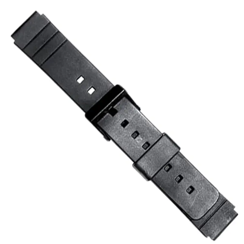 diloy Cinturino orologio nero in gomma resina compatibile con Casio MQ-24 MQ-77 MQ-104 AQ-42 LDP800 MD712 MQ15 16 mm Ref 260F10