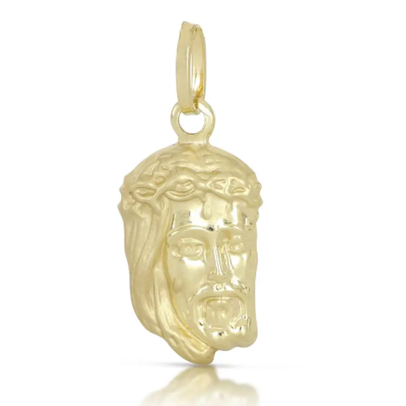 Gioielleria Lucchese Oro Ciondolo Volto di Cristo Gesu' Oro Giallo GL100587