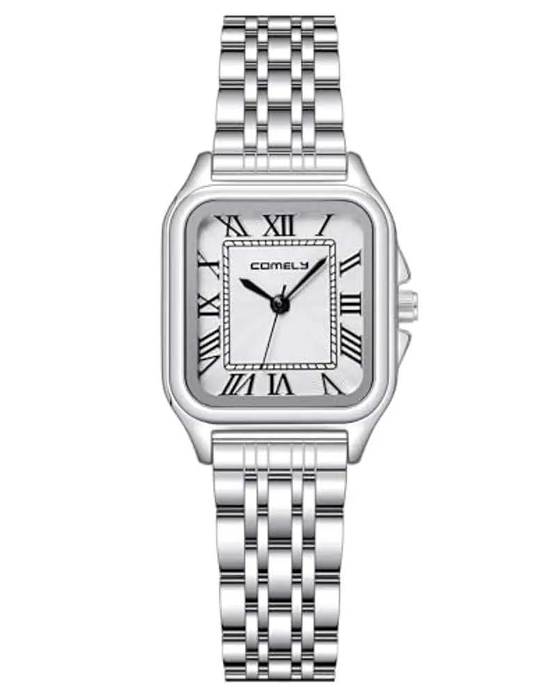 CIVO Orologio Donna Acciaio Argento: Orologi da Polso Numeri Romani Analogico Piccolo - Orologio Quarzo Impermeabile
