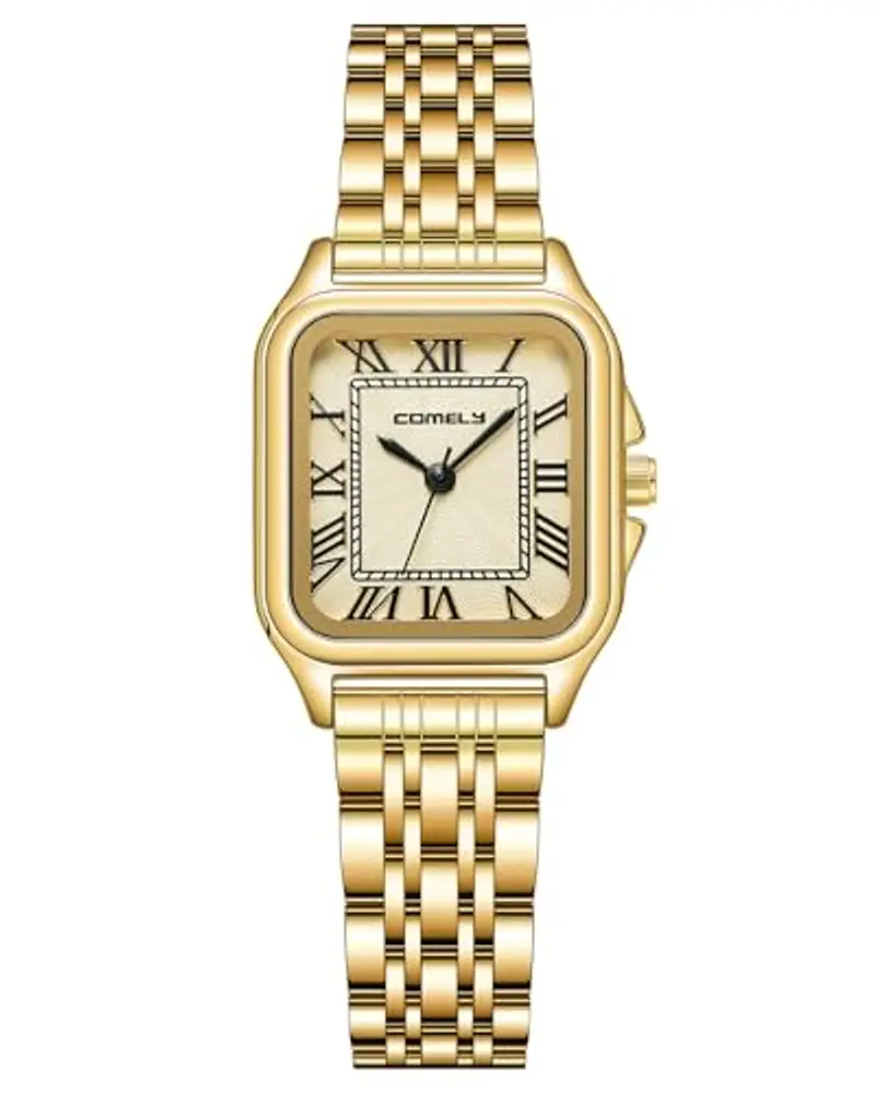 CIVO Orologio Donna Acciaio Oro: Orologi da Polso Numeri Romani Analogico Piccolo - Orologio Quarzo Impermeabile