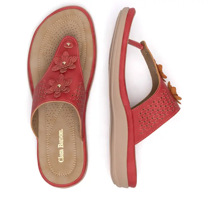 Clara Barson Ciabatte WYL0510-26 Rosso
