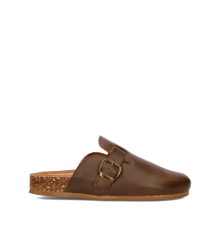 Ciabatta donna marrone in pelle Vario