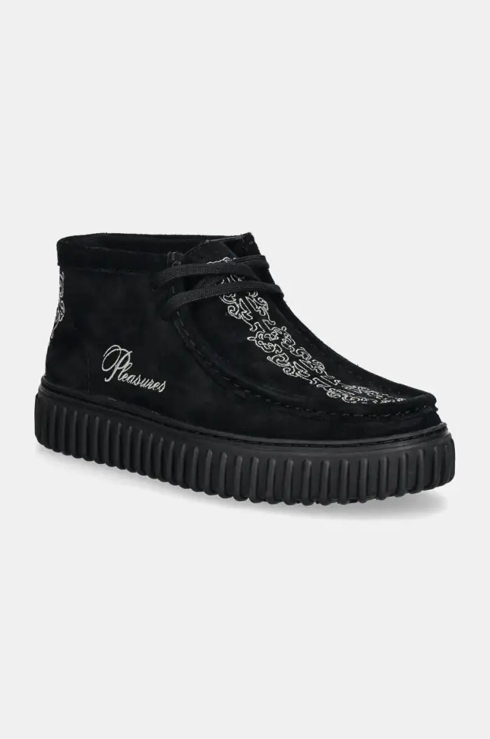 Clarks Originals scarpe in camoscio Torhill Woven Nero