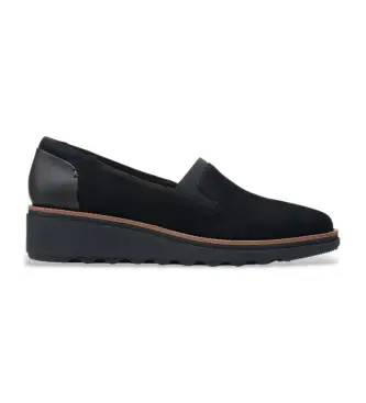 Clarks per donna 26180118 Scarpe Zylah Sky in pelle nera, Nero, 1 a 3 cm, Nessuno, Casual