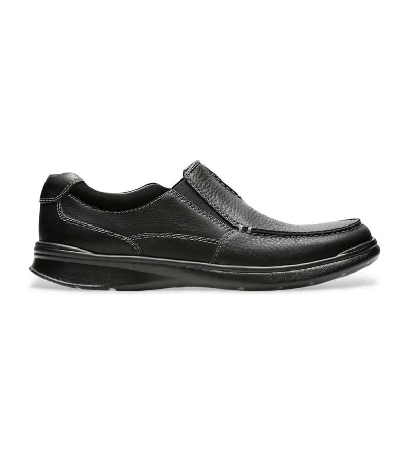 Clarks per uomo. 26131593 Scarpe Cotrell Free in pelle nera, Nero, Basso, Nessuno, Casual