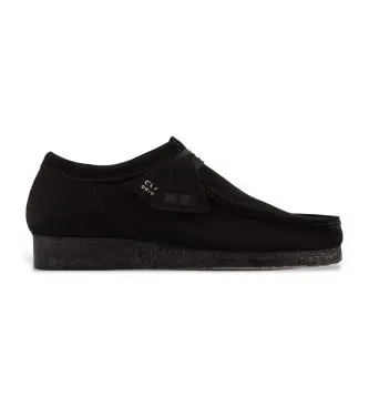 Clarks per uomo 26155519 Scarpe Wallabee in pelle nera (41 5), Nero, Basso, Camoscio, Stringhe, Casual Naturale