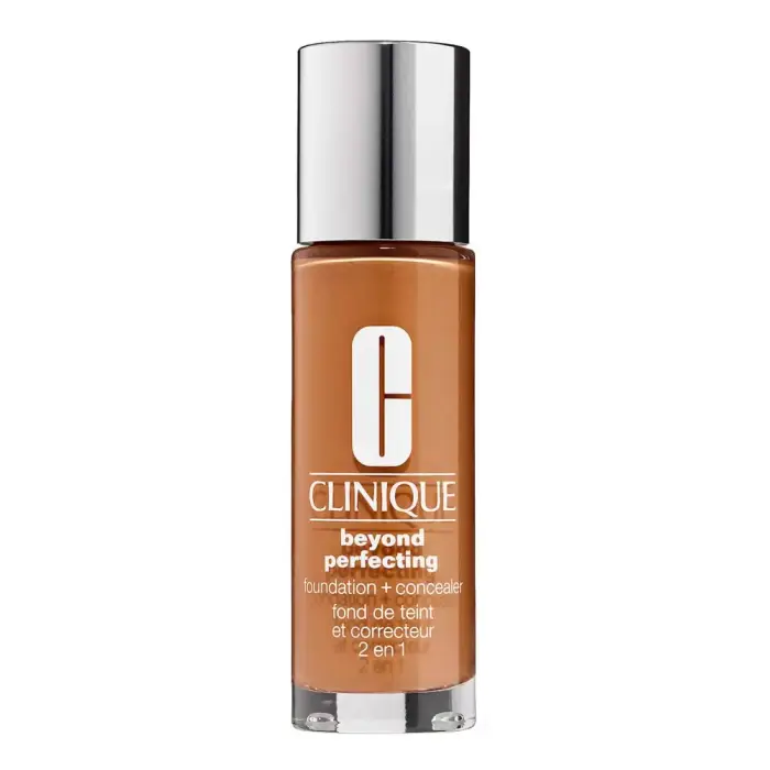 Clinique Beyond Perfecting, senza parabeni, finitura opaca, fondotinta liquido e correttore 2-in-1, 23, Ginger, 30 ml