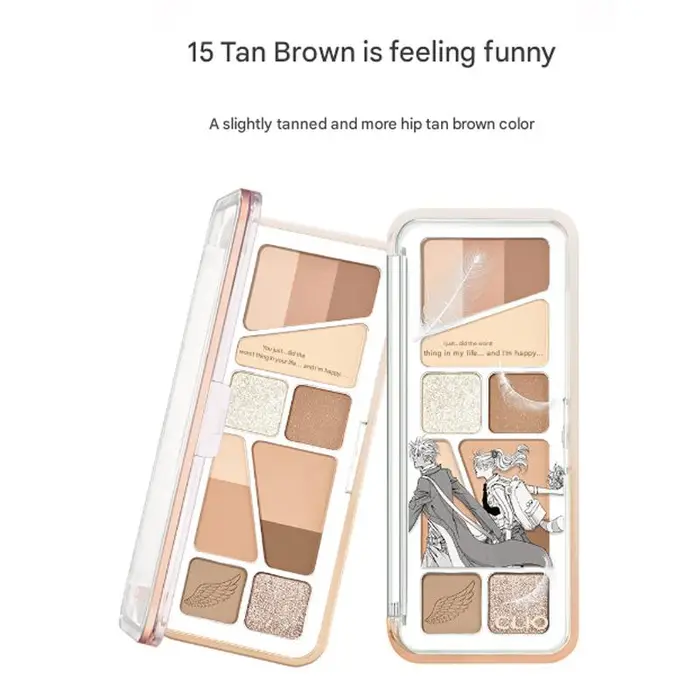 CLUB CLIO Pro Eye Palette Air, 14 Colori (14 Opzioni) No 15 Tanning Brown