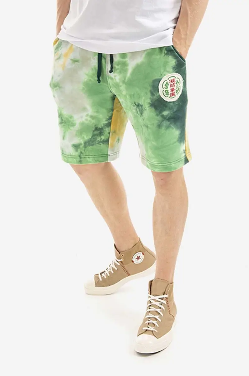 CLOT pantaloncini in cotone Badge Shorts Verde
