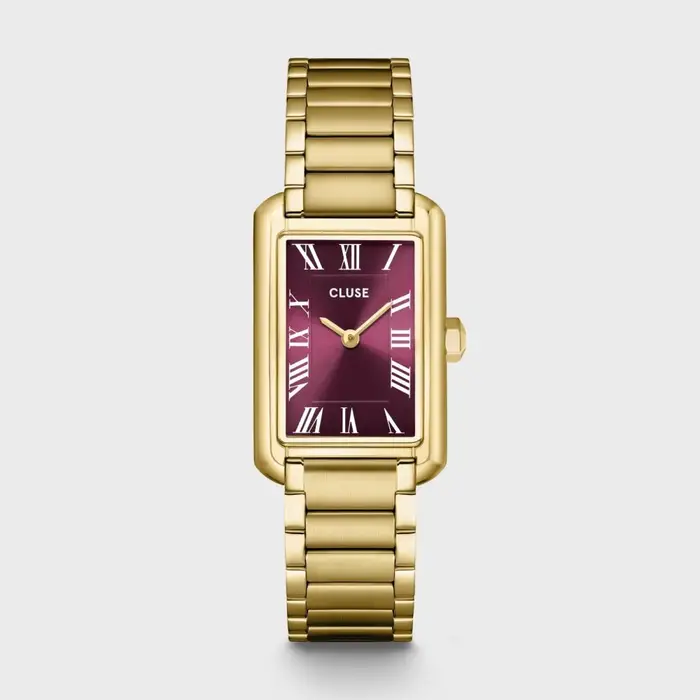 Belisenna Watch Steel, Wine, Gold Colour - Cluse