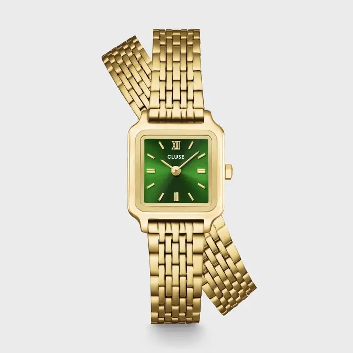 Orologio Gracieuse Mini Quadrato Verde Oro - Cluse