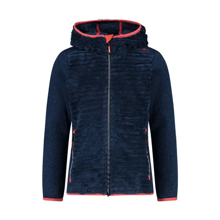 CMP Felpa bambina KID G JACKET FIX HOOD Marine