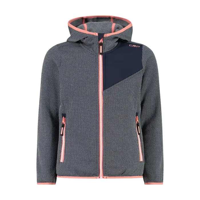 CMP Felpa con cappuccio in maglia jacquard per ragazza