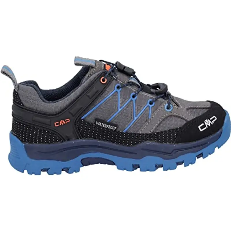 CMP Kids Rigel Low Trekking Shoes Kids Wp, Scarpe da trekking Unisex - Bambini e ragazzi, Graffite-Oltremare, 39 EU