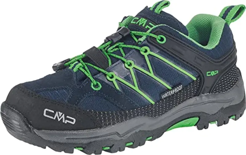 CMP Kids Rigel Low Trekking Shoes Wp, Scarpe da trekking Unisex - Bambini e ragazzi, B.Blue-Gecko, 37 EU