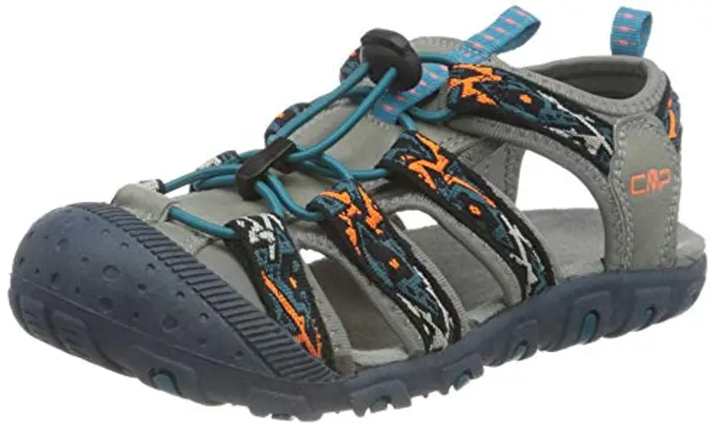 CMP KIDS SAHIPH HIKING SANDAL, Sandalo Sportivo Unisex - Bambini e ragazzi, Antracite-Cemento, 36 EU