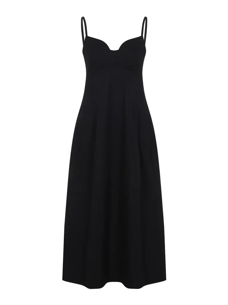 Co Vestito midi dal taglio bustier Nero