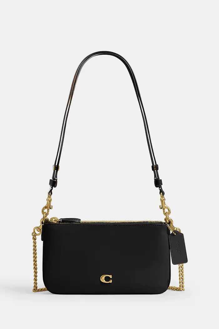 Coach borsa a tracollo da donna in pelle Kira Nero