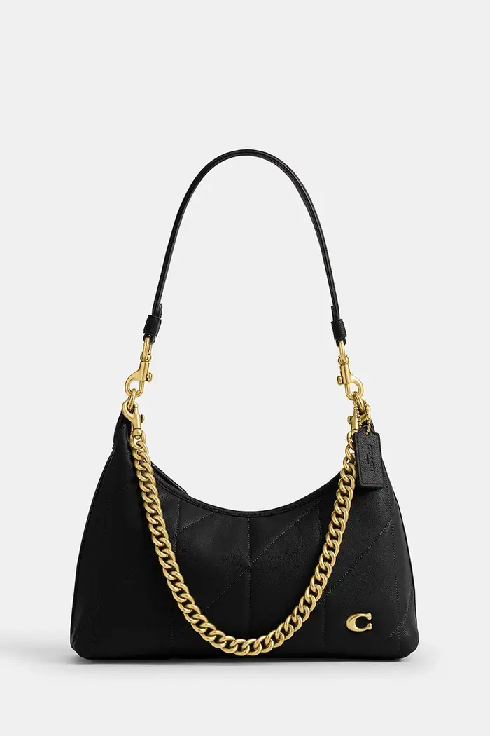 Coach borsa a tracollo da donna in pelle Soft Quilted Juliet Shoulder Bag 25 Nero