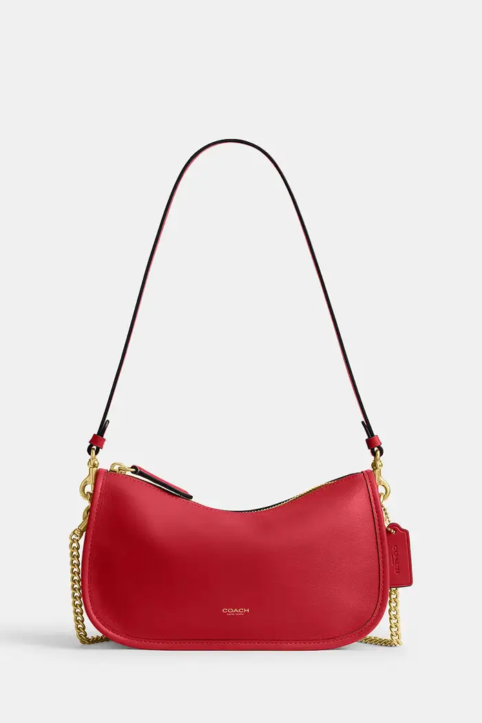 borsa da donna in pelle Waverly Rosso