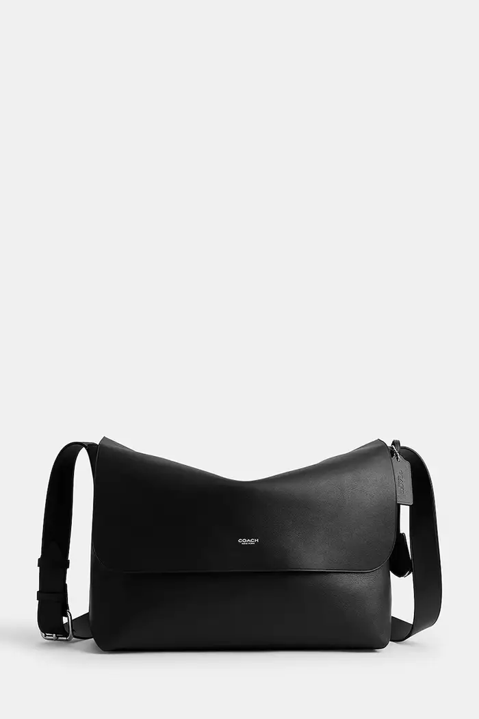 borsa in pelle Ludlow Messenger Nero