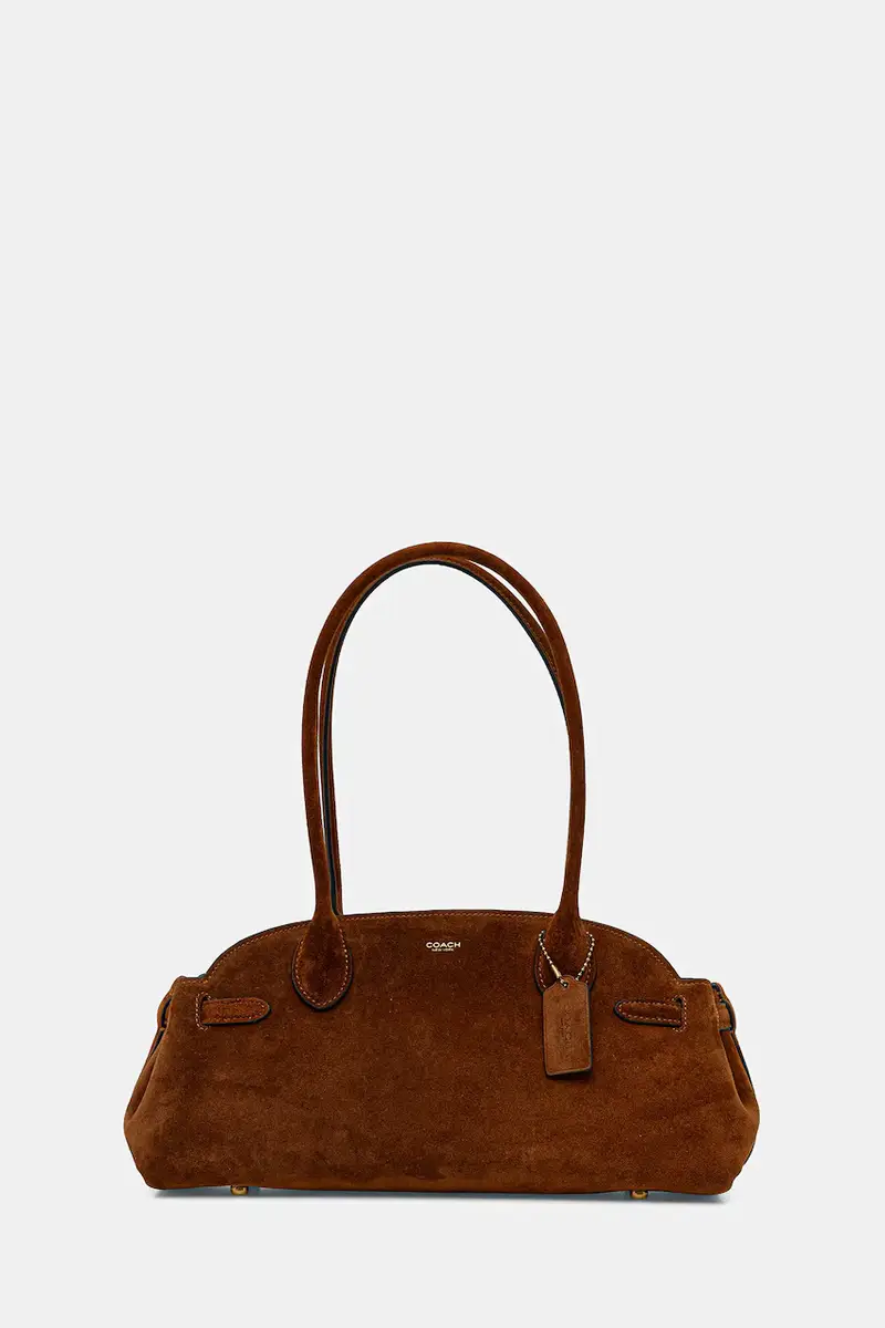 Coach borsa in pelle scamosciata Empire Carryall Bag 34 colore marrone CBN41