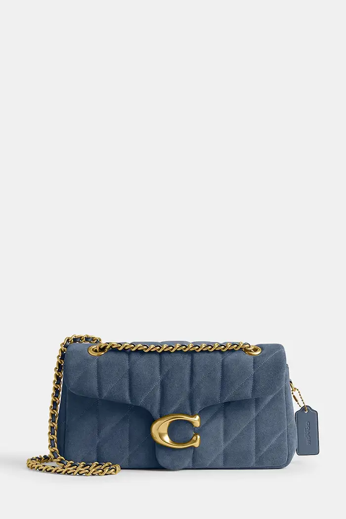 Coach borsa in pelle scamosciata Tabby Blu