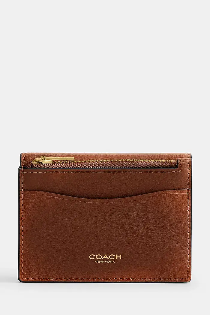 custodia per passaprte da donna in pelle Essential Card Holder Wallet Marrone