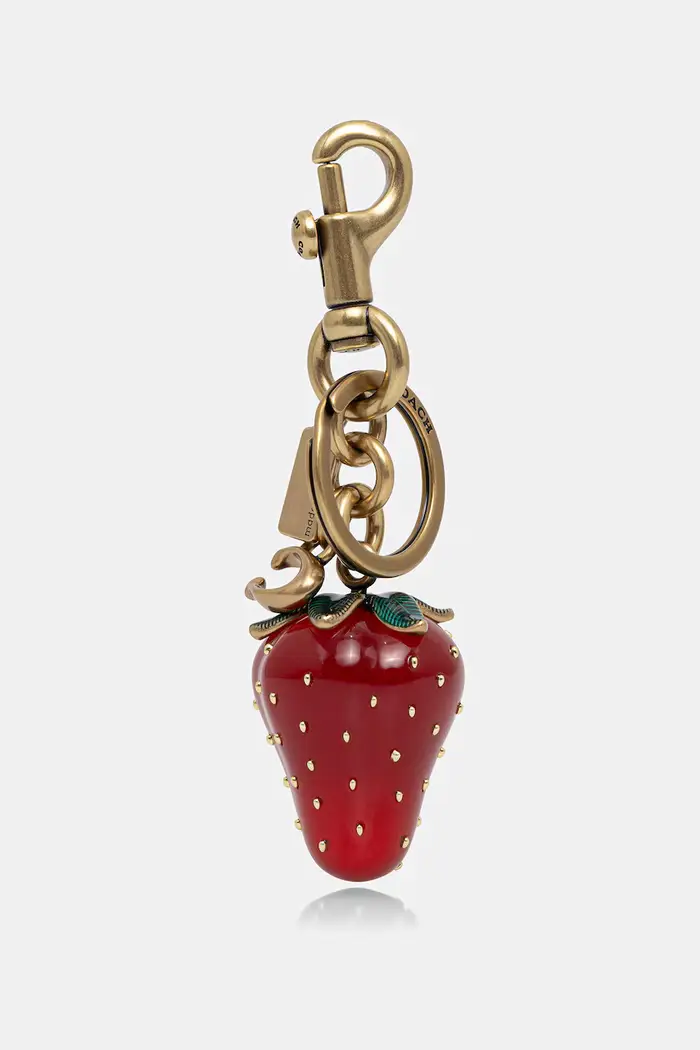 Coach portachiavi da donna Strawberry Bag Charm Rosso