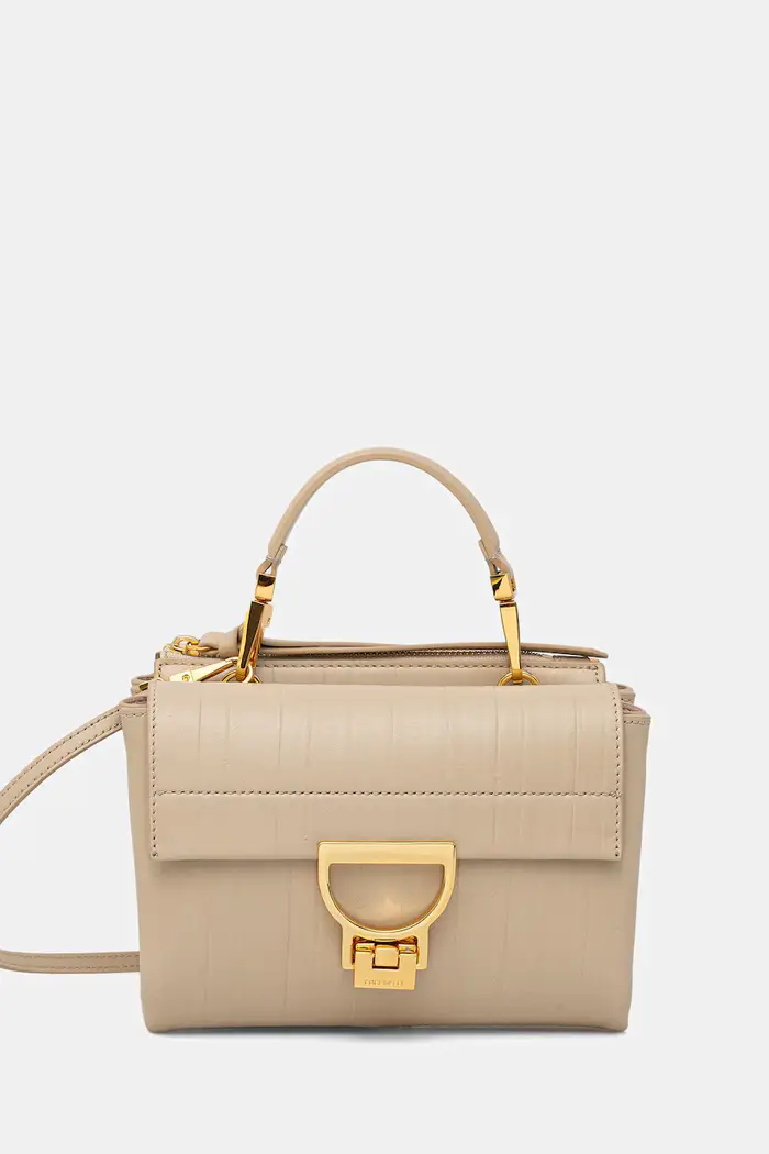Coccinelle borsa a mano in pelle ARLETTIS PLISSE Beige