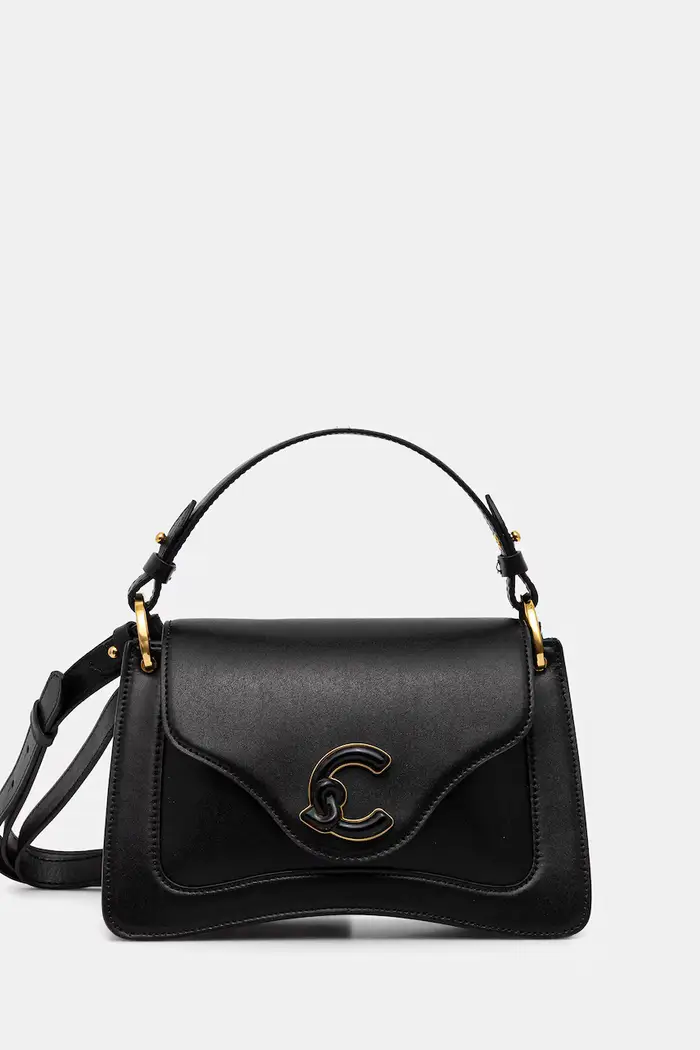 Coccinelle borsa a mano in pelle C-ME CALF&MARB Nero