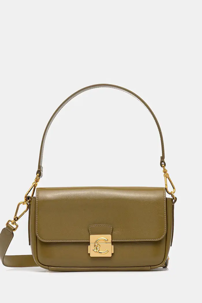 Coccinelle borsa a mano in pelle C-ME LOCK Verde