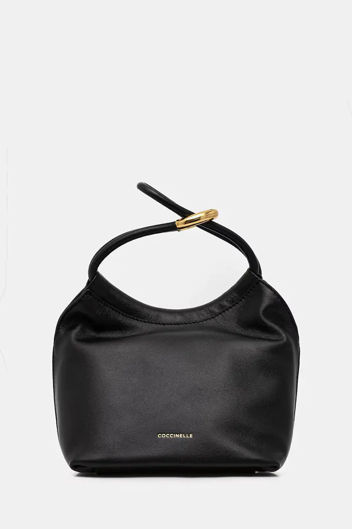 Coccinelle borsa a mano in pelle FINN POUCH Nero