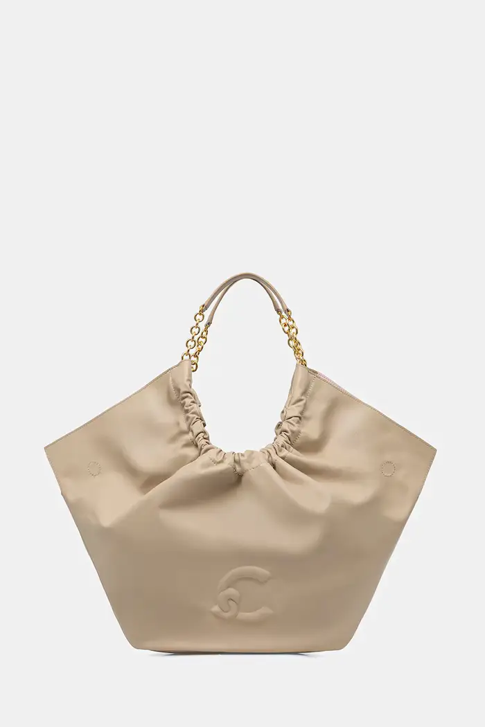 Coccinelle borsa a mano in pelle SMASH Beige