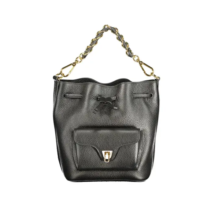 Borsa a Tracolla Donna Nera Logo Nero