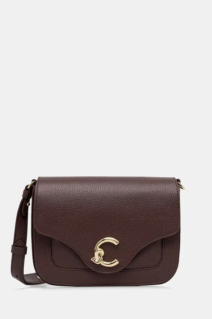 Coccinelle borsa a tracollo da donna in pelle Granata