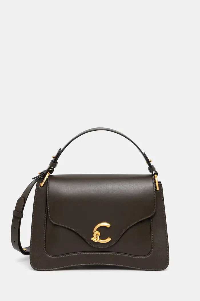 Coccinelle borsa da postino da donna in pelle Verde