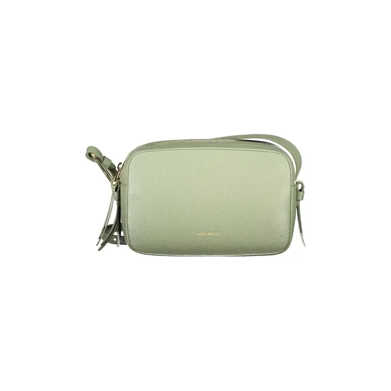 Coccinelle Borsa Donna Verde Malory Tracolla Pelle Zip Logo